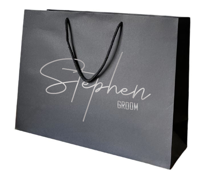 Grooms Personalised Large Gift Bag