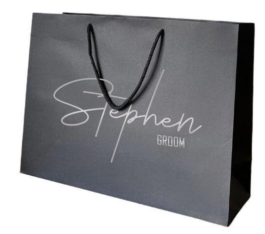 Grooms Personalised Large Gift Bag