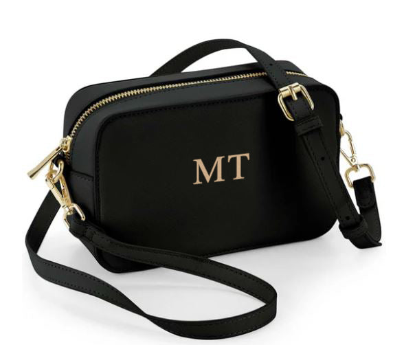 Personalised initials cross body bag