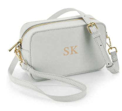 Personalised initials cross body bag