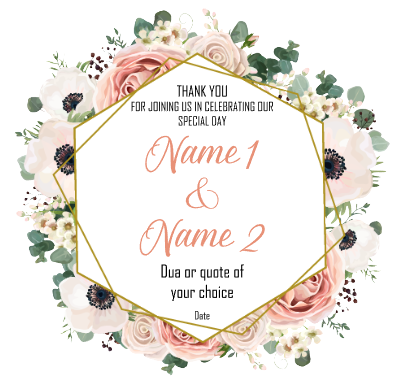 Thank you Cards - Pale pink roses and white poppies