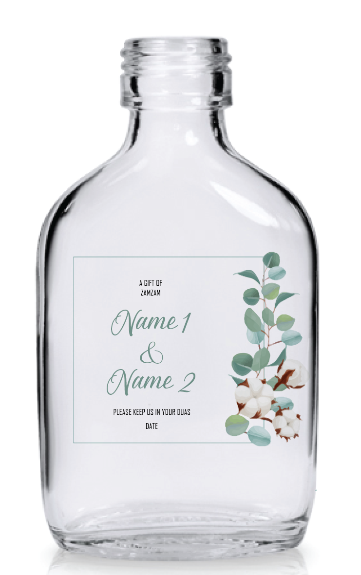 ZamZam filled bottles - Eucalyptus Green