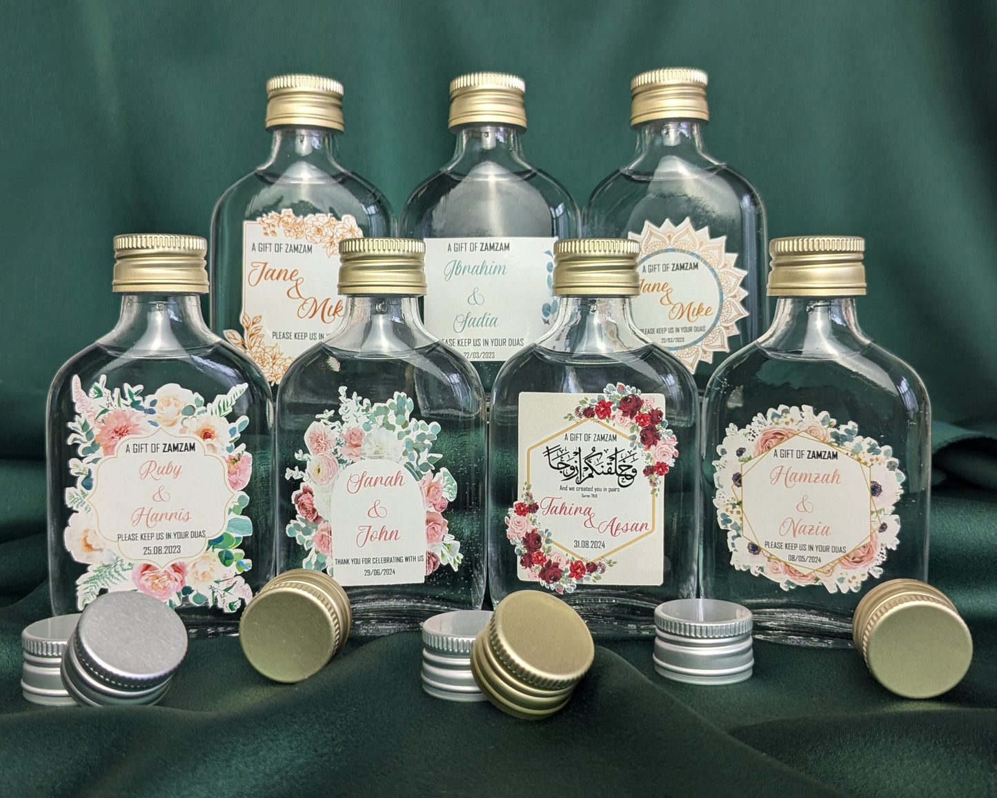 ZamZam filled bottles - Eucalyptus Green