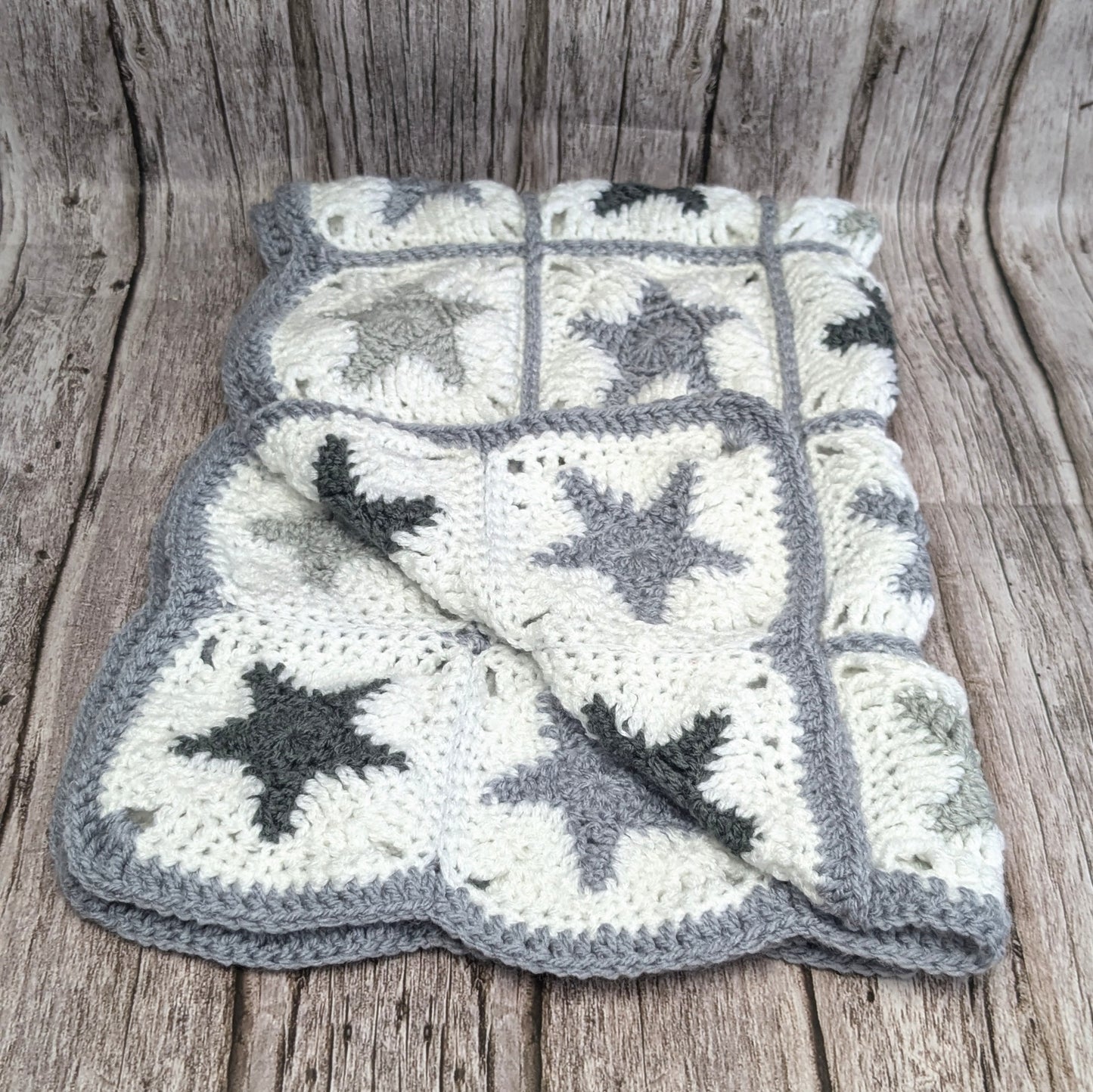 New born crochet baby star blanket set