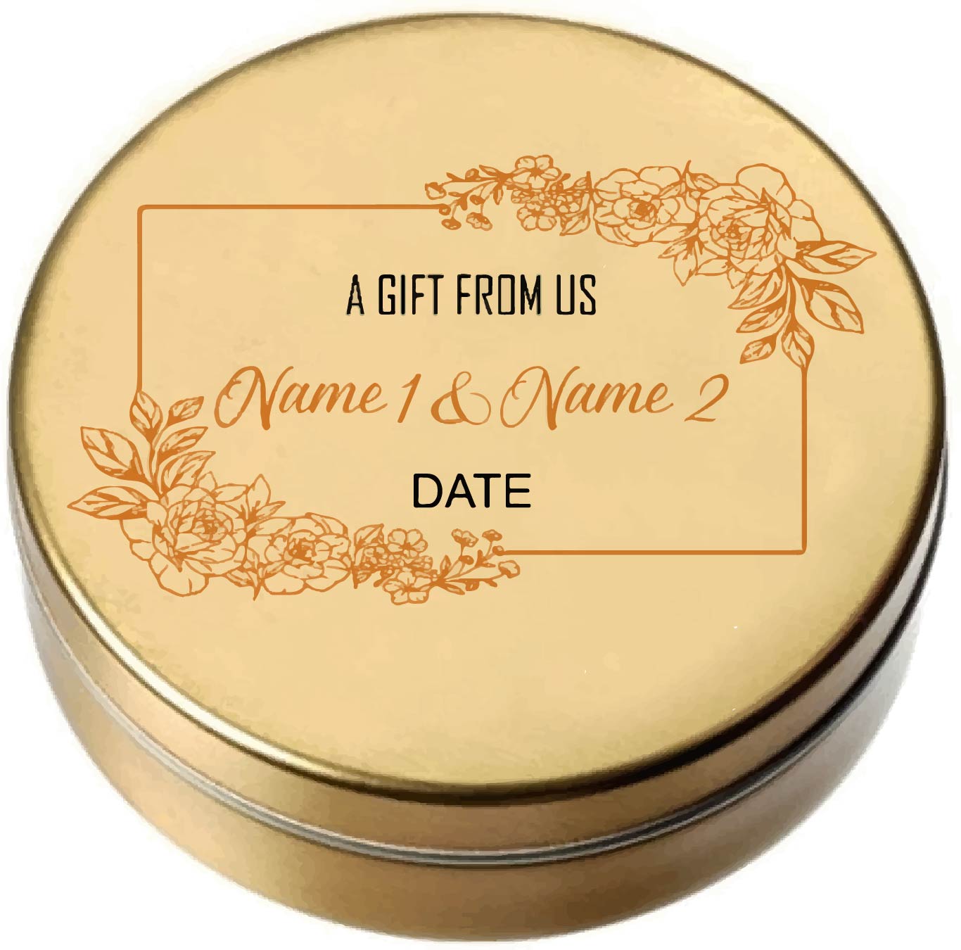 Round Tins - Gold Roses