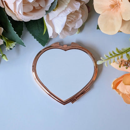 Personalised Heart Monogram Compact Mirror